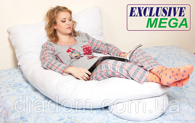 Подушка для беременных Mega Exclusive, Полулежа