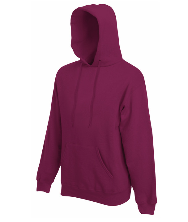 

Толстовка мужская с капюшоном Fruit of the Loom CLASSIC HOODED SWEAT. Бордовая L от 100 шт.