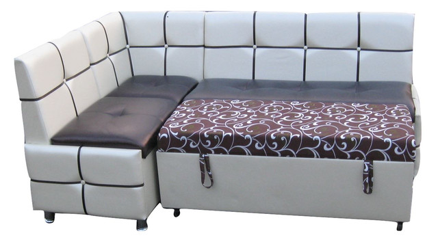 Кухонный угловой диван со спальным местом София кожзам