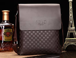 Стильна молодіжна чоловіча сумка-планшет Polo, коричнева, Поло ( код: IBM022K )
