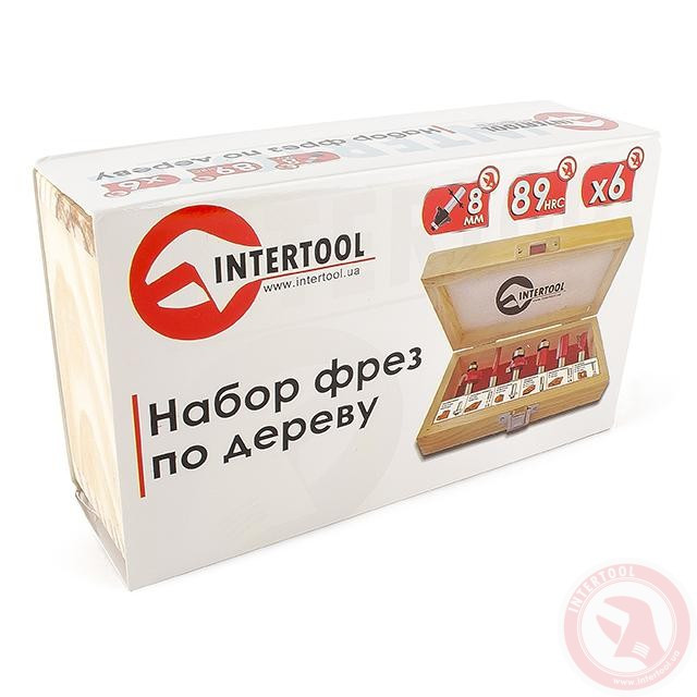 

Набор фрез по дереву в деревянном кейсе INTERTOOL HT-0072