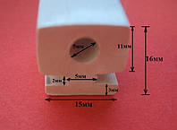 Термостойкий силиконовый профиль 15х16мм