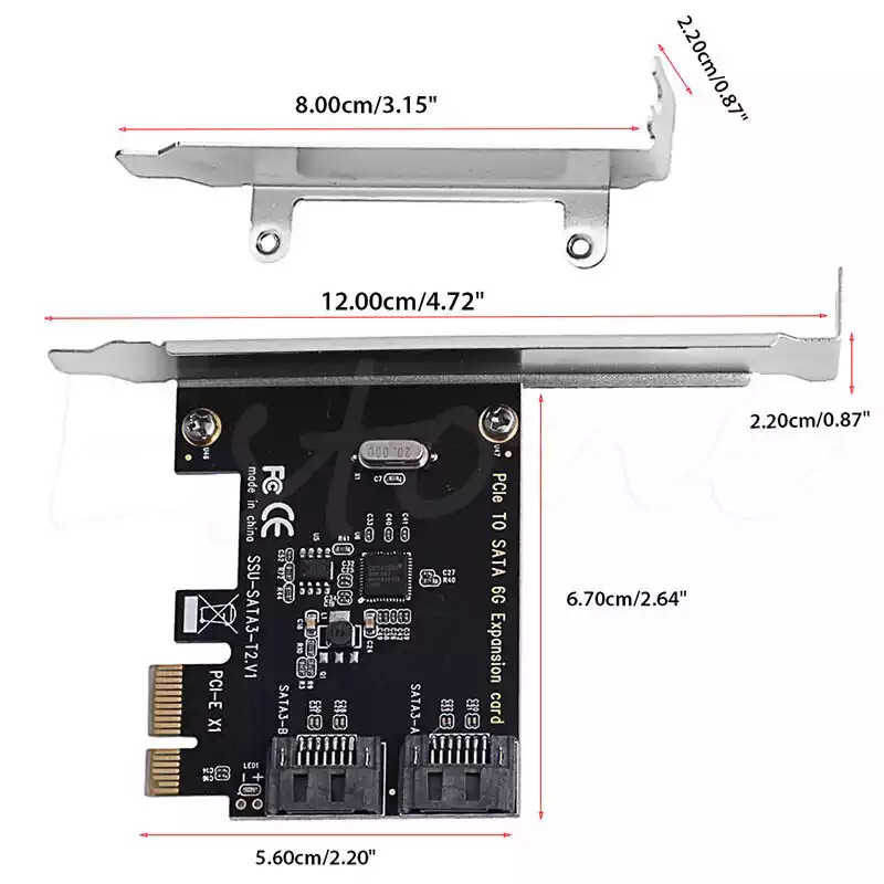 

Контроллер PCI-E pci express to 6g 2 port Sata 3.0 sata III 2 порта