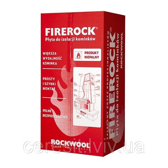 Вата для камінів та печей ROCKWOOL Firerock 1000x600x30