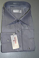 Серая мужская рубашка FERRERO GIZZI ( размеры 39.40.42.43.45)