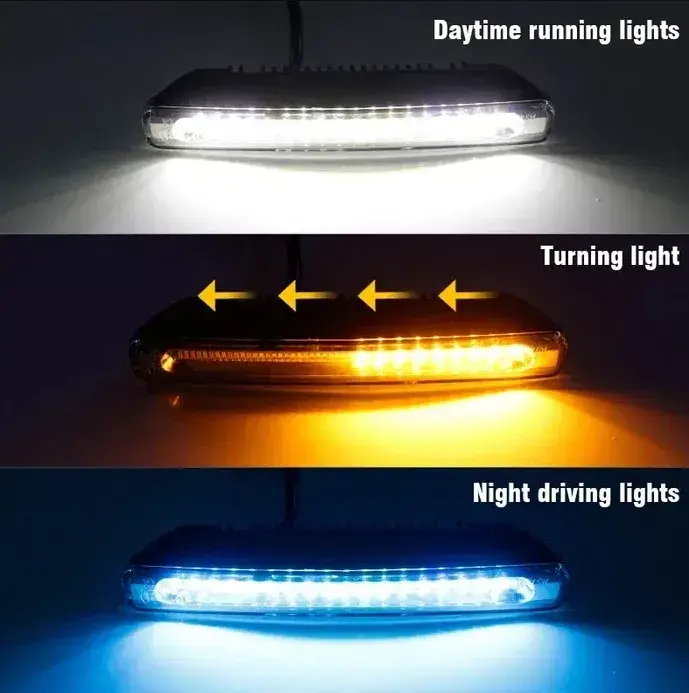 

Противотуманки светодиодные Фара LED ДХО с бегущим поворотом