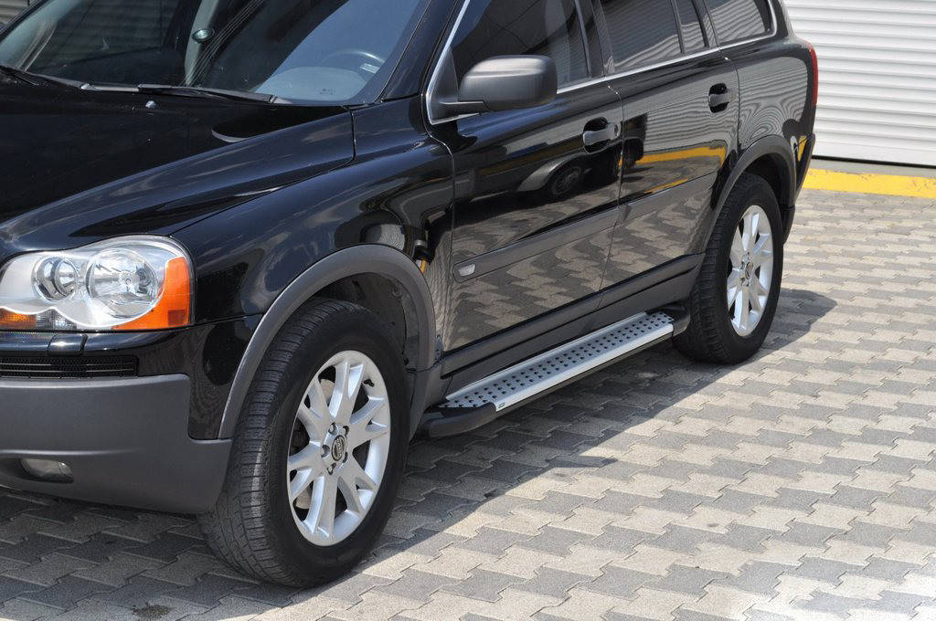 

Боковые пороги Allmond Grey (2 шт., алюминий) для Volvo XC90 2002-2016 гг.