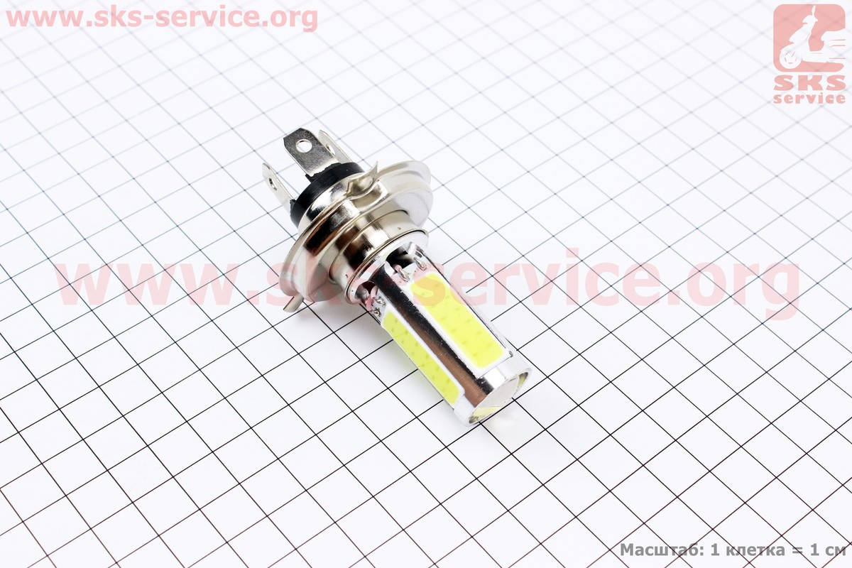 

Лампа фары диодная H4 - LED-4+1(линза) (337112)