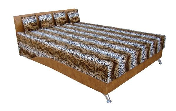 Кровать двуспальная Сафари 140х200 с матрасом ткань Лео - Неаполь