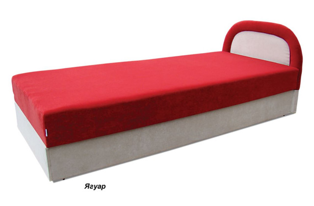 Кровать односпальная Ривьера 90х200 с матрасом (матрасная ткань) ткань Ягуар