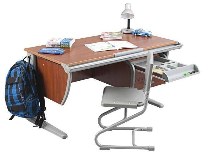 Растущая эргономическая парта 120 см письмен. стол для школьника с наклонной столешницей ТМ Дэми СУТ.15 яблоня - фото 1
