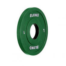 Олимпийский диск ELEIKO 1,0 кг для соревнований и тренировок, цветной