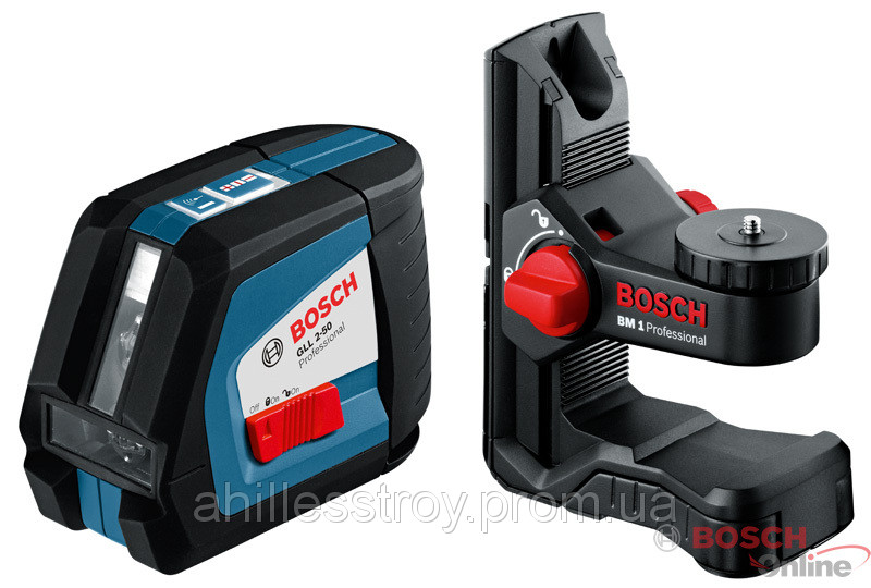 

Нивелир лазерный линейный Bosch GLL 2-50 + Держатель BM 1