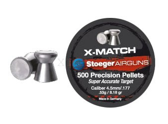 

Пульки Stoeger X-Match Flat 4.5мм/.177 0.53g (500шт.)