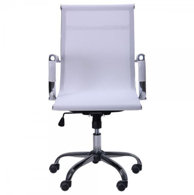 Кресло Slim Net LB (XH-633B) белый (вид спереди)