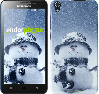 

Чехол на Lenovo K3 Note K50-T5 Весёлый снеговичёк "214c-141", Белый