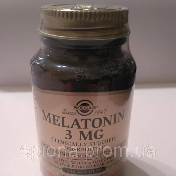 

Солгар, Мелатонин 3мг 120 таблеток для рассасывания Solgar Melatonin 3 mg 120 nuggets