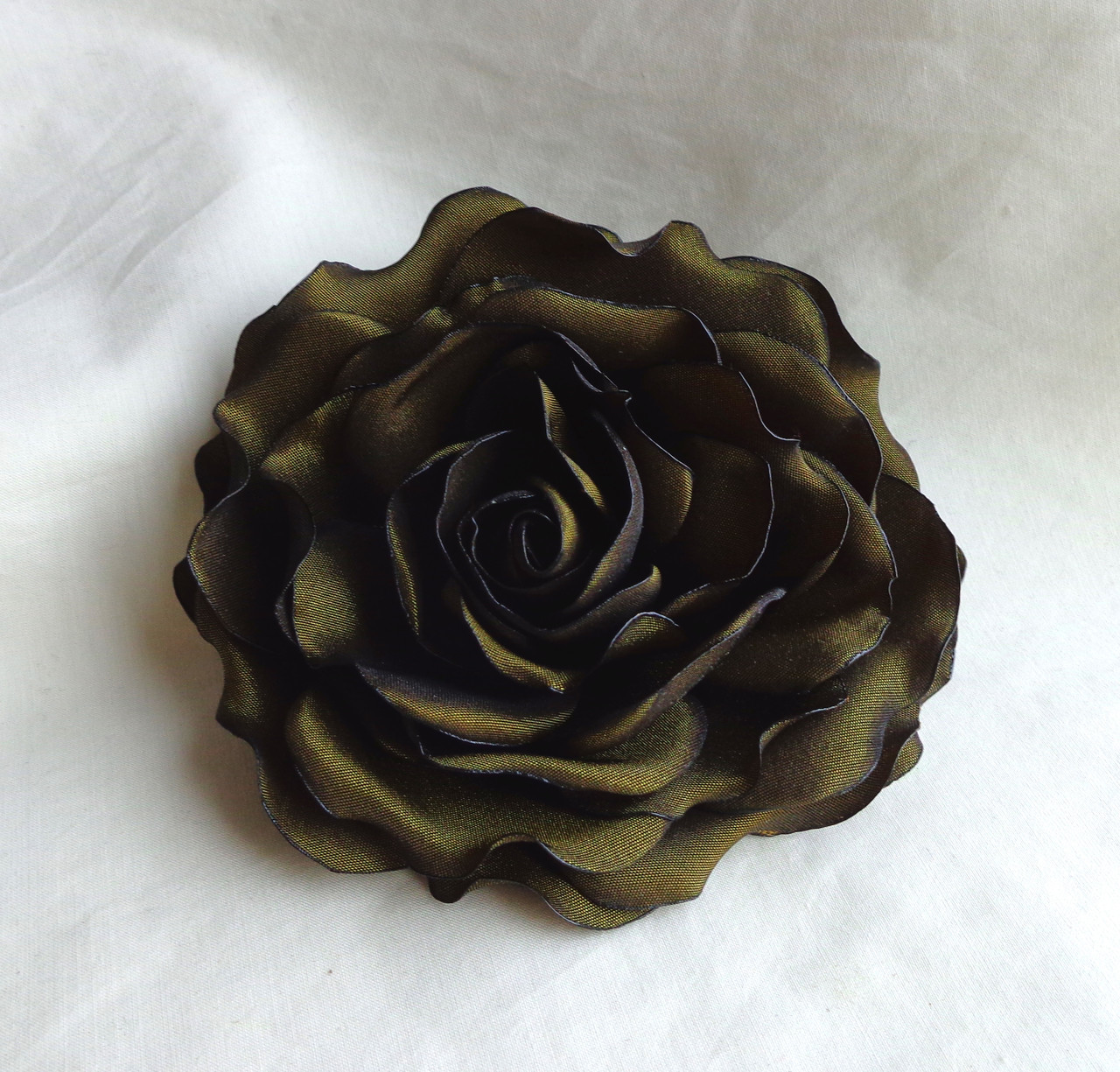 Брошь цветок из зеленой ткани ручной работы "Роза Терри"-купить-в интернет-магазине AnnaRose