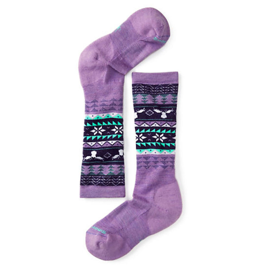 

Термоноски Smartwool Girls' Wintersport Fairisle Moose Socks, Фиолетовый