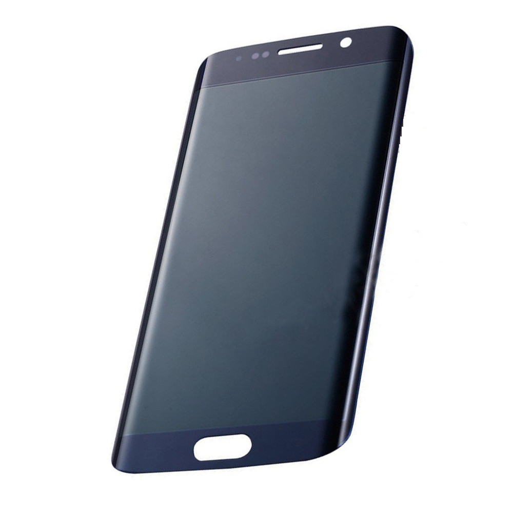 Стекло экрана Samsung G925F Galaxy S6 Edge синее*