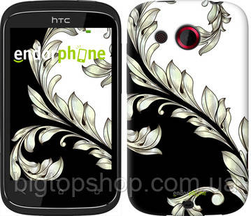 

Чехол на HTC Desire C A320e White and black 1 "2805u-225", Черный