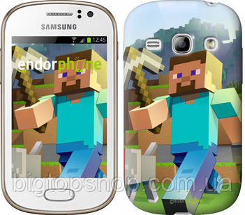 

Чехол на Samsung Galaxy Fame S6810 Minecraft 4 "2944u-254", Синий