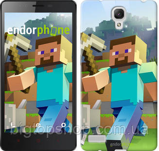 

Чехол на Xiaomi Redmi Note Minecraft 4 "2944u-111", Синий