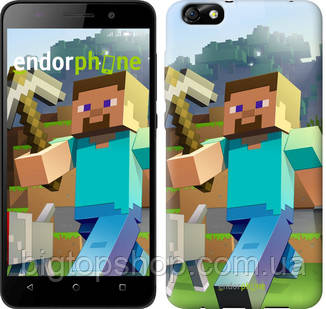 

Чехол на Huawei Honor 4X Minecraft 4 "2944u-166", Синий