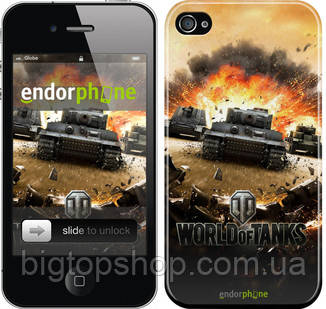 

Чехол на iPhone 4s World of tanks v1 "834c-12", Коричневый