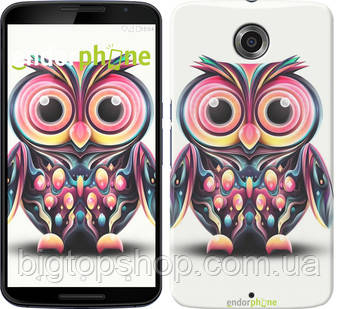 

Чехол на Motorola Moto E Сова v3 "2925u-373", Белый