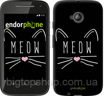 

Чехол на Motorola Moto E2 Kitty "3677u-377", Черный