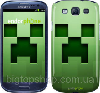 

Чехол на Samsung Galaxy S3 Duos I9300i Minecraft 2 "774c-50", Зелёный