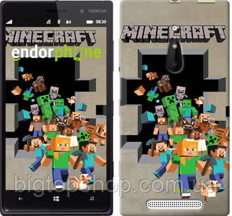 

Чехол на Nokia Lumia 830 Minecraft 6 "3330u-329", Серый