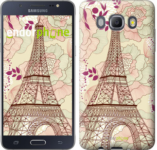 

Чехол на Samsung Galaxy J5 (2016) J510H Романтика Парижа "2064c-264", Розовый
