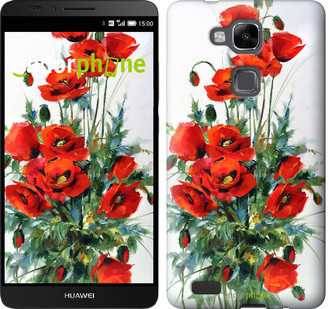 

Чехол на Huawei Ascend Mate 7 MT7-L09 Маки "523u-140", Белый