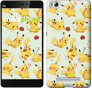 

Чехол на Xiaomi Mi4i Pikachu pokemon go "3769c-177", Желтый