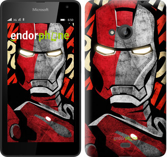 

Чехол на Microsoft Lumia 535 Iron Man "2764u-130", Красный