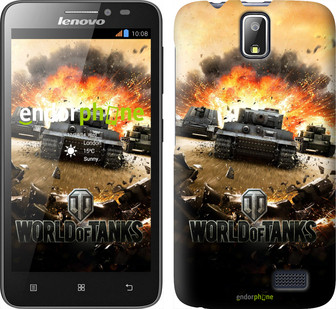 

Чехол на Lenovo A328 World of tanks v1 "834u-230", Коричневый