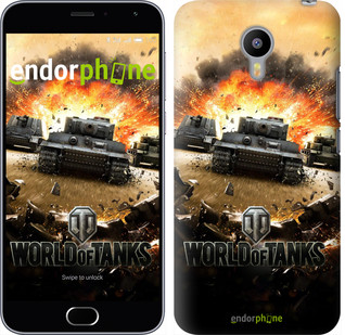 

Чехол на Meizu Pro 5 World of tanks v1 "834u-108", Коричневый