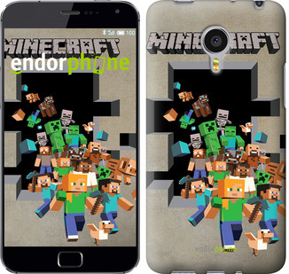 

Чехол на Meizu MX4 PRO Minecraft 6 "3330u-132", Серый