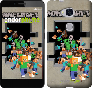 

Чехол на Huawei Honor 5X Minecraft 6 "3330u-176", Серый