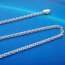Срібна ланцюжок, 500мм, 5,3 грама, плетіння Струмочок, світле срібло, фото 3