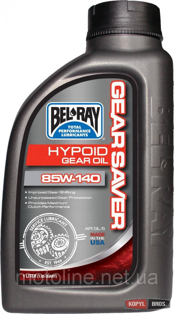 

Мото масло трансмиссионное Bel-Ray Gear Saver HYPOID 85W-140 (1L)