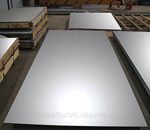 Лист нержавіючий технічний 0.8х1250х2500 AISI 430 BA+PVC дзеркальна поверхня в плівці, фото 2