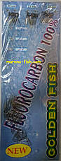 Рыболовные поводки Golden Fish Fluorocarbon 100% (24шт) флюрокарбон 0,60 мм, фото 3