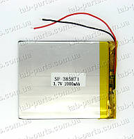 Батарея (аккумулятор) для планшета 2000мАч , Li-Pol 3.7В, 71*58*3.8 мм