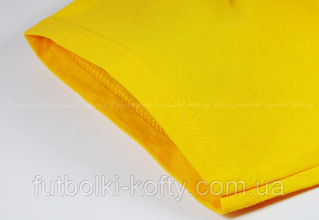 Солнечно-жёлтая детская классическая футболка для мальчиков