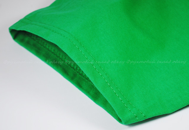 Ярко-зелёная детская классическая футболка для мальчиков