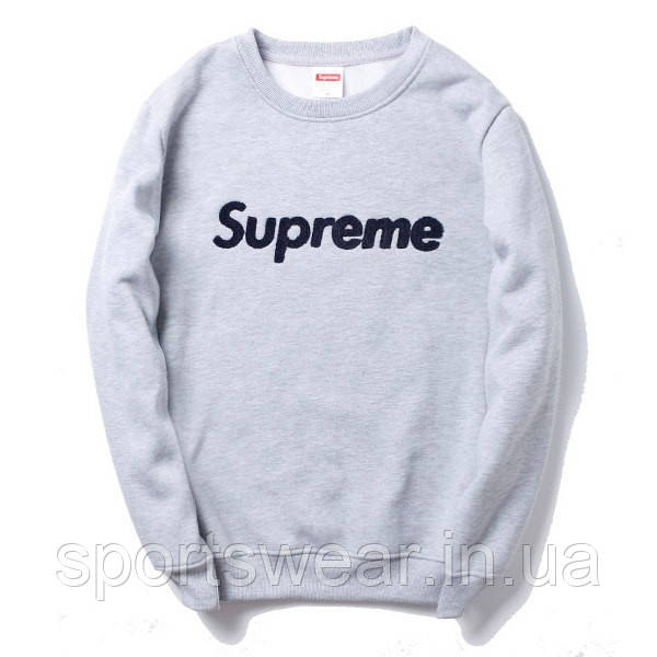 

Свитшот Суприм | Supreme grey мужской "" В стиле Supreme ""