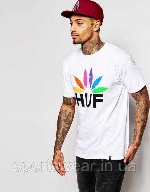 

Мужская Футболка белая HUF DBC Logo Хав лого "" В стиле Huf ""